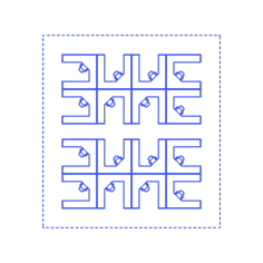 Layouts Open Offices Cubicles U Shape Ends Craft Design Svg File, Free Vectors File